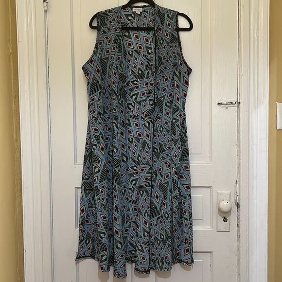 LuLaRoe Women's Joy Duster Kimono Sleeveless Vest Geometric Shapes Large - Picture 1 of 3